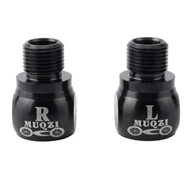 Imagem de aternee 2 pçs adaptador extensor de pedal de 20 mm com fio leve para manivela de 9/16" - preto