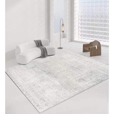 Imagem de Tapete minimalista de cor sólida estilo japonês tapetes bege para sala de estar quarto vestiário tapete para pés hall sofá área tapete grande, flanela 9,180 x 280 cm 71 x 110 pol.