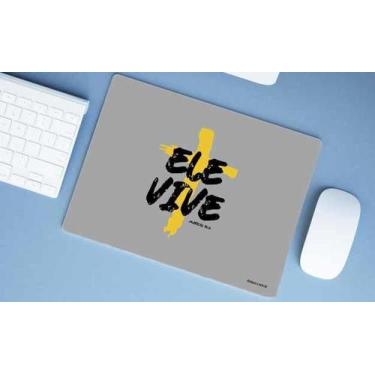 Imagem de Mouse Pad Emborrachado Personalizado Grande Ele vive - Deluzz