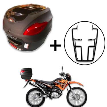 Imagem de Baú 41 litros Awa Proos com Bagageiro para XTZ 125 2002-2016, Preto Br