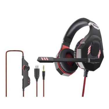 Imagem de Fone tech gamer pro com microfone xtrad lc-823 preto/verm