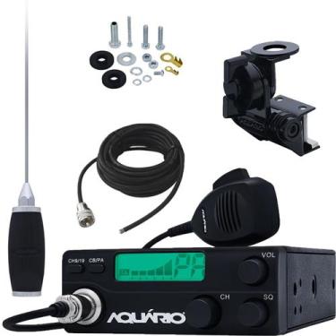 Imagem de Rádio Móvel Px 40 Canais Rp-40 Antena Inox Mini Maria Mola 1,40 metros