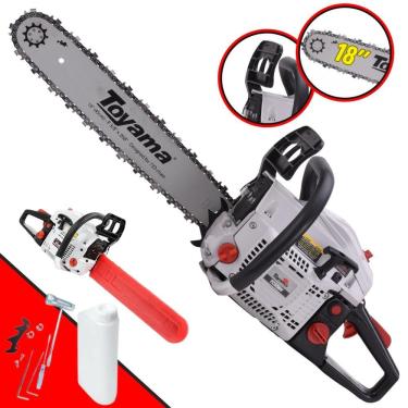 Imagem de Moto Serra À Gasolina TCS58-H Toyama 55cc 3,2HP Motor 2T 12.000rpm Motosserra Profissional Robusta e Resistente Sabre 18 Polegadas