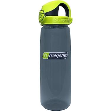 Imagem de Nalgene Garrafa de água Sustain Tritan livre de BPA na mosca feita com material derivado de 50% de resíduos de plástico (usando equilíbrio de massa certificado ISCC), 680 g, carvão com limão, 680 g