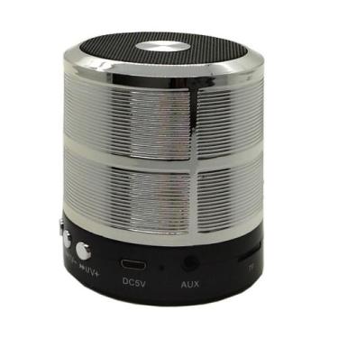 Imagem de Mini Caixa De Som Portátil Bluetooth Mp3 Ws - 887 Prata, Prata, Mini C