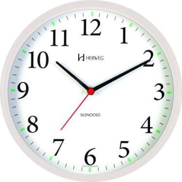 Imagem de Relógio de Parede Branco Herweg 6126s