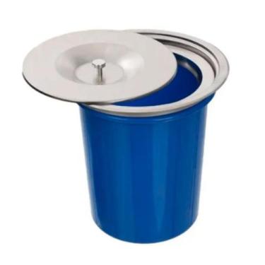 Imagem de Lixeira Pia Cozinha Embutir 5 Litros Inox - Sollux