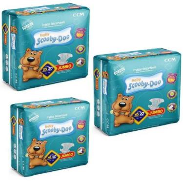 Imagem de Kit 3 PCT Fralda Descartável Scooby Doo Jumbo Todos Os Tamanho-(P)(M)(