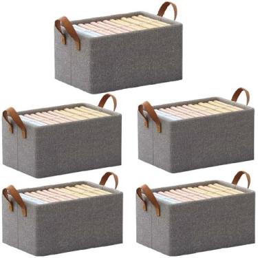 Imagem de Caixa organizadora organiz tecido com armação metal 47x28x20cm 05un, C