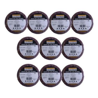 Imagem de Kit 200 Disco de Lixa Vermelho para Ferro 125mm Grão 120 - Starfer