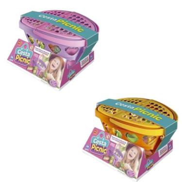 Imagem de Cesta de Picnic Colors Solapa 15 peças - Ref 7900 - Zucatoys