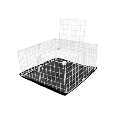 Imagem de Cercado Aramado Porquinho da Índia Coelho 60x60 Cm Teto com Bandeja Hi