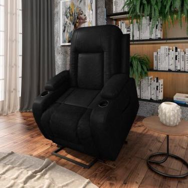 Imagem de Poltrona do Papai Reclinável Sala de Cinema Crihs Elétrica Lift Elevaç