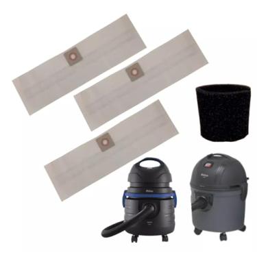 Imagem de 3 Sacos Refil Coletor de Papel Descartável Para Aspirador Philco Pas10 Ph10 Pa10 + FILTRO