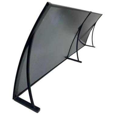 Imagem de Toldo para Proteção Janelas 1,2 metro x 50cm Preto e Fumê - Ficone & R