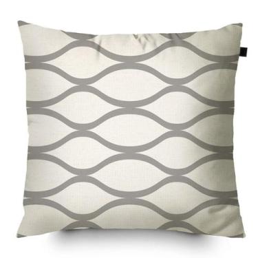 Imagem de Almofada Algodão Estampada Micah 40x40cm Cinza - FASTLAR