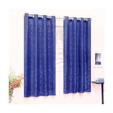 Imagem de Cortina Jacquard Jacar Semi Blackout Varão 3m para Sala Quarto Escritó