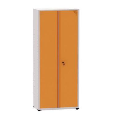 Imagem de Armário de Aço Montável Econômico Ap409sl Pandin 1,93 m Cinza e Laranj