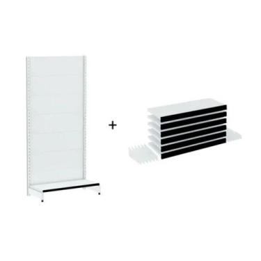 Imagem de Gondola Parede 170 Amapa Flex Inicial Branco 7 band PE Preto - Amapá