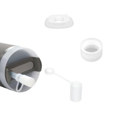Imagem de Kapiado 1 conjunto de rolha de derramamento para copo Stanley de 400 ml, compatível com 1.0/2.0, acessório à prova de vazamento com tampa de palha, almofada quadrada e capa redonda (transparente, 1)