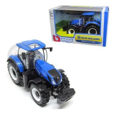 Imagem de Miniatura Trator T7.315  New Holland Azul Burago 1/32 - Bburago, Azul