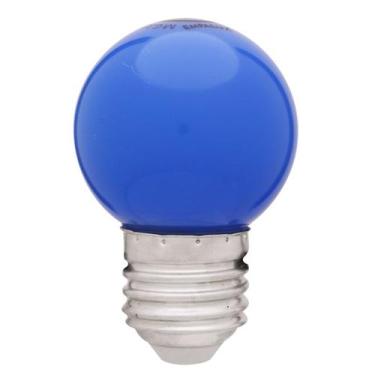 Imagem de Lampada Led Bolinha E27 1,0w Azul Bivolt - EMPALUX