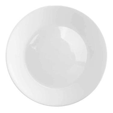 Imagem de Jogo De Prato De Vidro Branco Raso Redondo Para 25cm 6 Pcs - Avanci Br