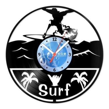 Imagem de Relógio De Parede Disco Vinil Esportes - Surf - VES-088 - Modernarte