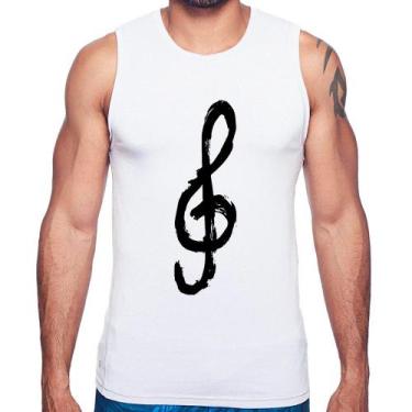 Imagem de Regata Clave De Sol Arte - Foca na Moda, Branco, G