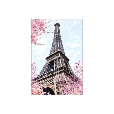 Imagem de Painel De Festa Vertical 1,50 x 2,20 - Paris Torre Eiffel Flores 001 -