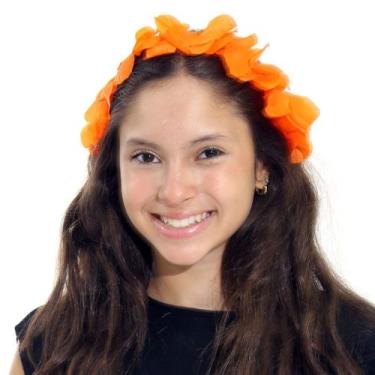 Imagem de Tiara De Havaiana Com Flores Abrakadabra, LARANJA, U