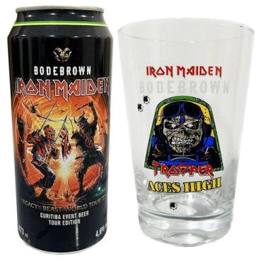 Imagem de Kit Cerveja Legacy + Copo 350ml Aces High Iron Maiden Bodebrown Tour B