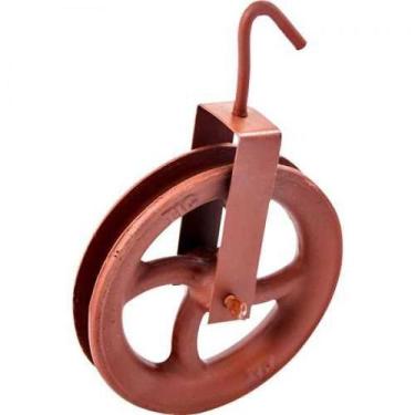 Imagem de Roldana de ferro 12 cm com gancho TENACE. - VONDER