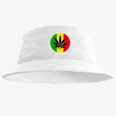 Imagem de Chapéu Bucket Hat Estampado Reggae - MP Moda Masculina, Único, Branco