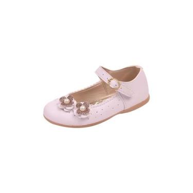 Imagem de Sapatilha Boneca Infantil Menina Flores Glitter Branca - Raniel Calçad
