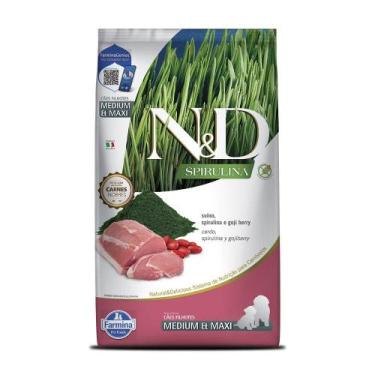 Imagem de Ração Seca N&D Spirulina Suínos e Goji Berry para Cães Filhotes de Raç