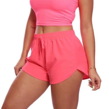 Imagem de Short Feminino Shortinho Tactel Moda Praia Piscina Verão Adulto - Brás