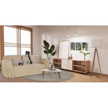 Imagem de Capa Protetor de Sofá 3 Lugares Tecido Gorgurão Para Animal Lavável Ga