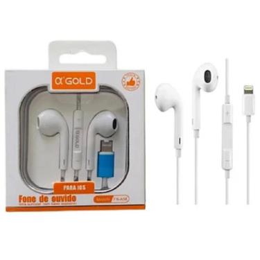 Imagem de Fone de ouvido agold compatìvel com ios com entrada lighting fna58 - A
