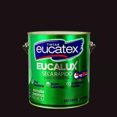 Imagem de Esmalte Sintético Seca Rápido - Brilhante 900ml Cor preta - Eucatex