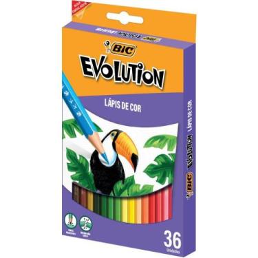 Imagem de Lápis de COR Sextavado BIC Evolution 36 Cores - Pacote com 3 Caixas