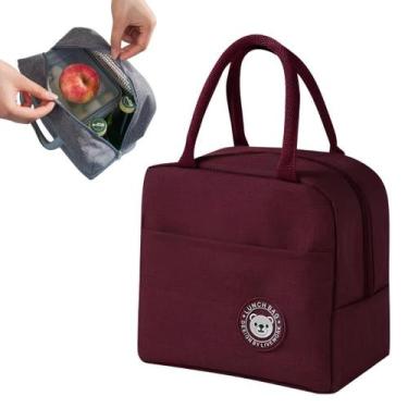 Imagem de Lancheira Bolsa Térmica Com Isolamento Portátil Marmita para viagem es