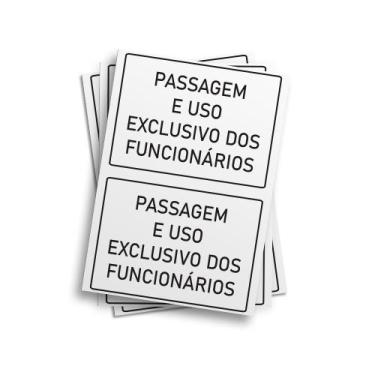 Imagem de Cartela De Adesivos Passagem E Uso Exclusivo Funcionários - PRESENTE-B