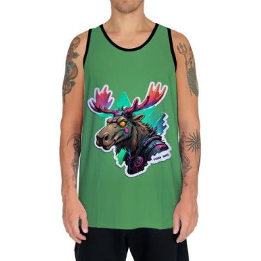 Imagem de Camiseta Regata Tshirt Animais Cyberpunk Alce Veado HD 1 - Enjoy Shop,