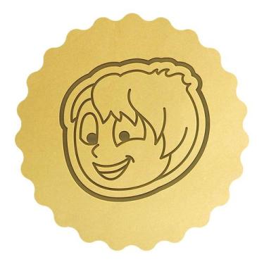 Imagem de Cortador Biscoito Cabeça Alegria Divertidamente - DOCE IMPRESSO,  6cm