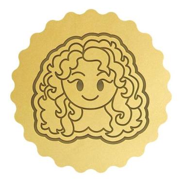 Imagem de Cortadore Biscoito Cabeça Princesa Merida - DOCE IMPRESSO, 6,5cm