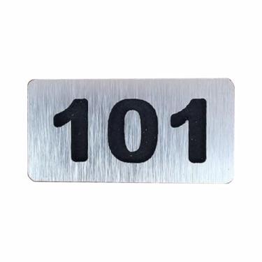 Imagem de Placas de Identificação em ACM Prata Escovado, 2,5 x 5 cm, 24 Unidades, para Correio, Campainha, Água, Luz e Gás