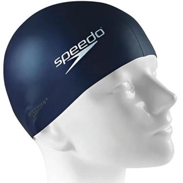 Imagem de Touca Natação Speedo Big Cap Sillicone Cabelos Volumosos (Marinho)