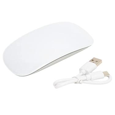 Imagem de Mouse Vomeko w ireless, mouse portátil, silencioso, baixo decibéis, recarregável, ergonômico, design de roda, mouse tipo C, para notebook, PC, laptop, computador-preto e dourado (branco)