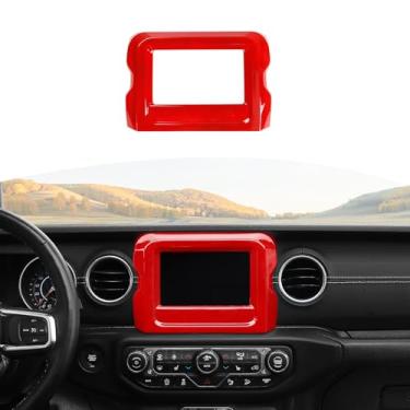 Imagem de RT-TCZ 7" ABS painel de navegação GPS capa de moldura para Jeep Wrangler JL JLU 2018 – 2020RT-TCZ vermelho TCZ00648